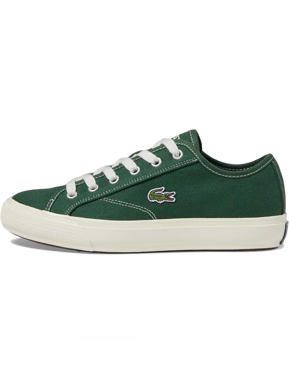 Lacoste Backcourt Men’s size 12 Green Canvas Low-Top Sneakers with White Laces